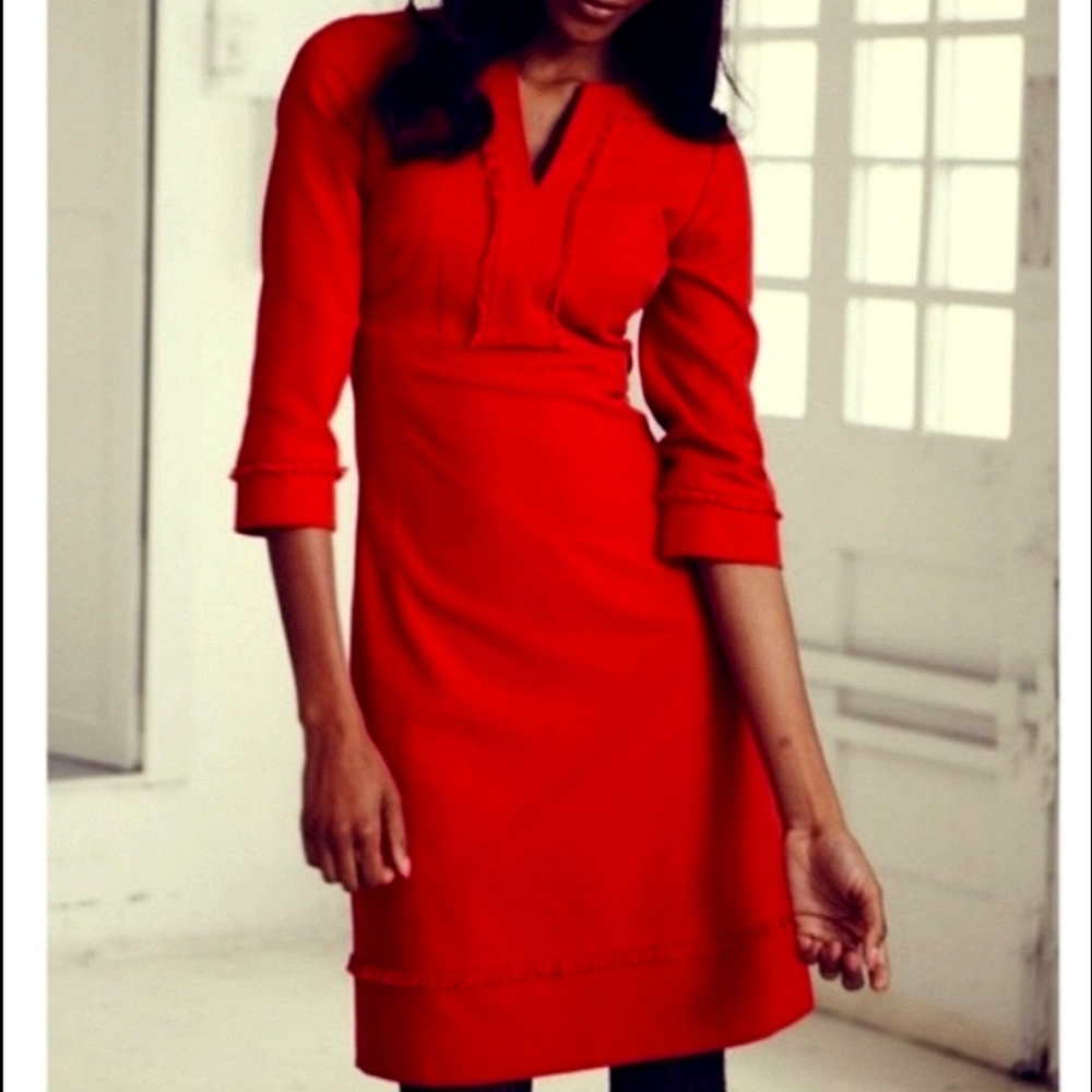 Boden Mandarin Orange/Red Dress